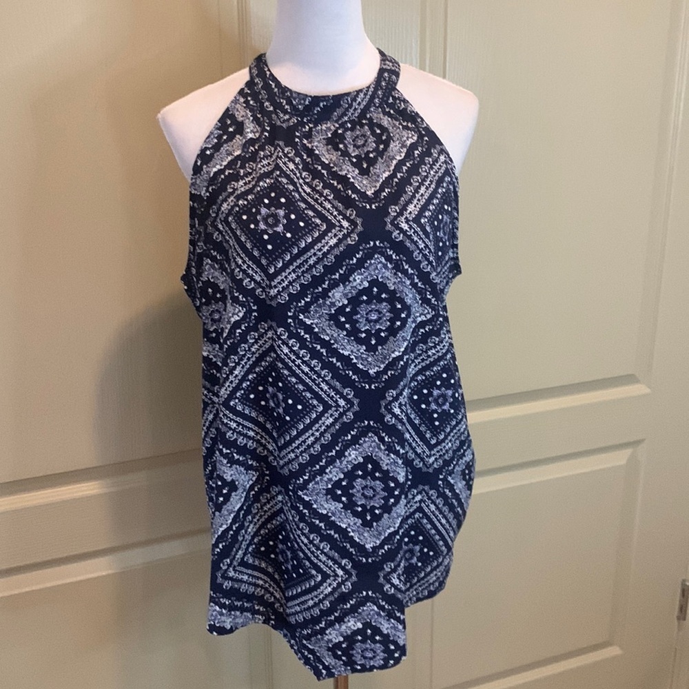 Life Style Handkerchief Sleeveless Blouse L